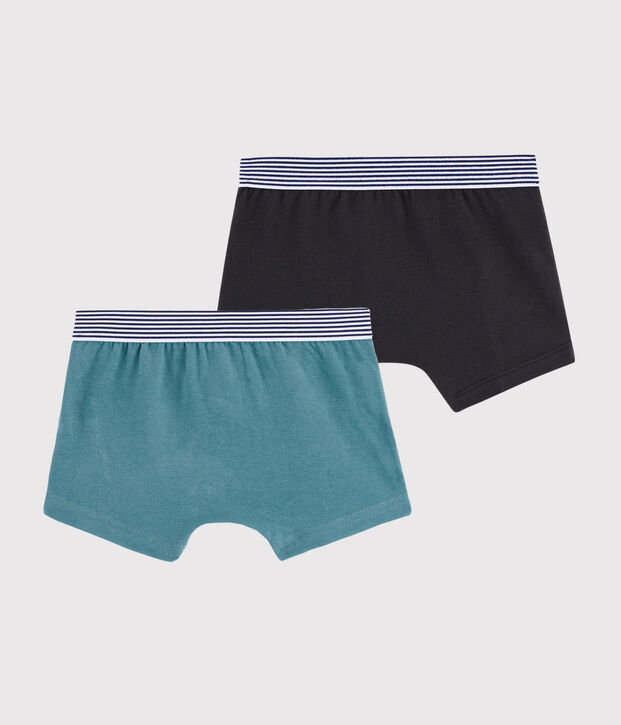 Set van 2 effen boxershorts voor jongens multicouleur