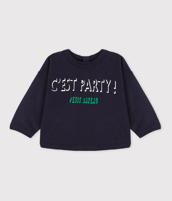 Sweatshirt bébé en coton bleu SMOKING