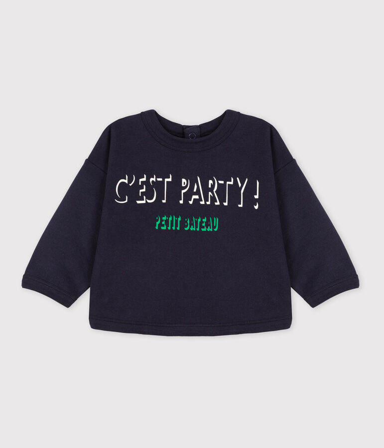 Sweatshirt van katoen voor baby's blauw SMOKING