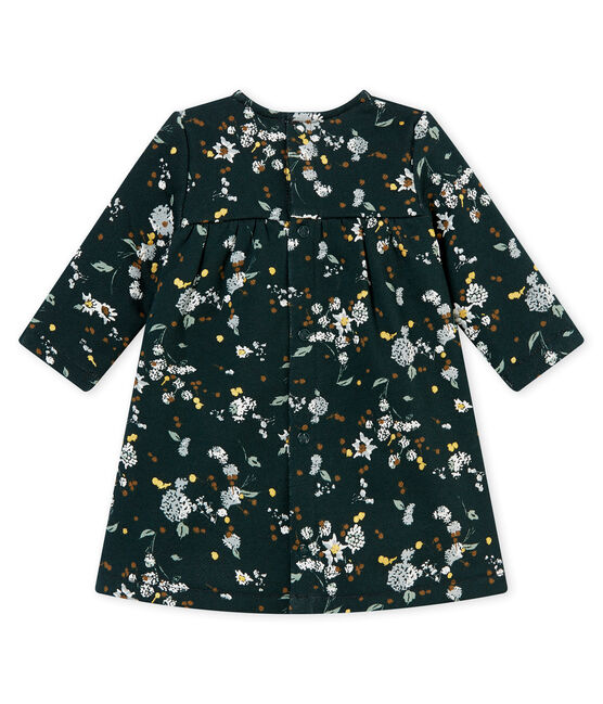 Robe imprimée bébé fille vert SHERWOOD/blanc MULTICO