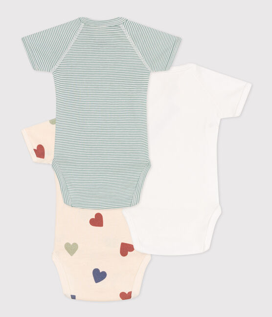 Set van 3 overslagbody's met korte mouwen van katoen voor baby's variante 1