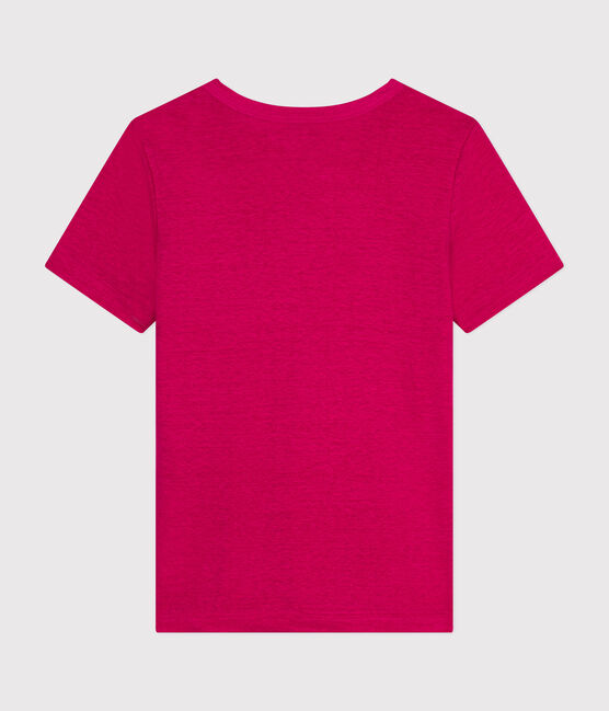 L'Iconique, T-shirt voor dames in linnen roze DELHI