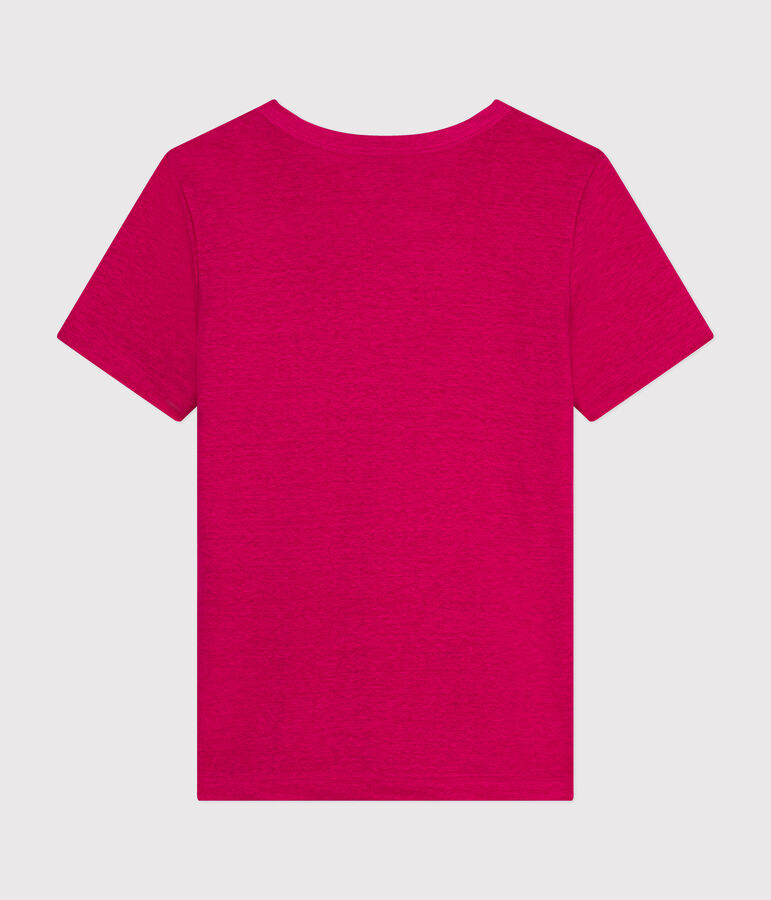 Tee-shirt en lin femme rose