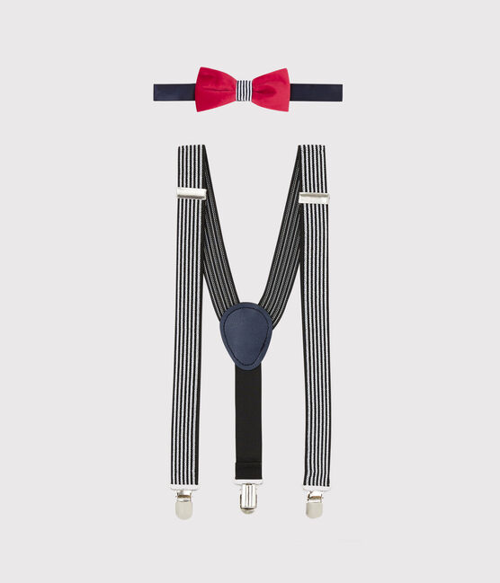 Bretellen en vlinderdasjes kit blauw SMOKING/wit MARSHMALLOW/ TERKUIT
