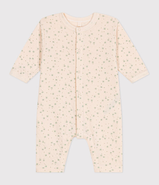 Combinaison bébé en coton, imprimé petites étoiles blanc AVALANCHE/ MULTICO