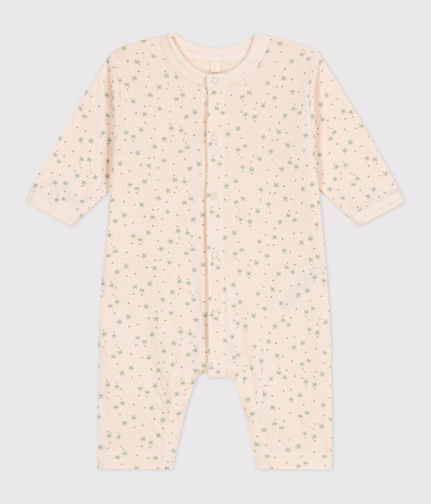 Katoenen babypakje met sterretjesprint ecru/multicouleur