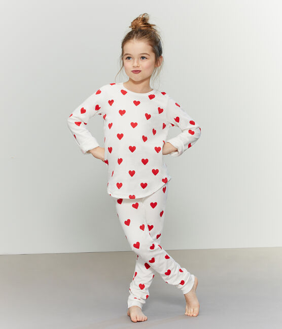 Pyjama coeur petite fille en molleton 5225401040