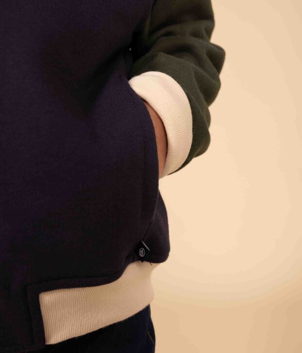 Teddy en molleton enfant gar&ccedil;on bleu/multicouleur