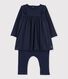 Leggingjurk van fluweel-mesh babymeisje