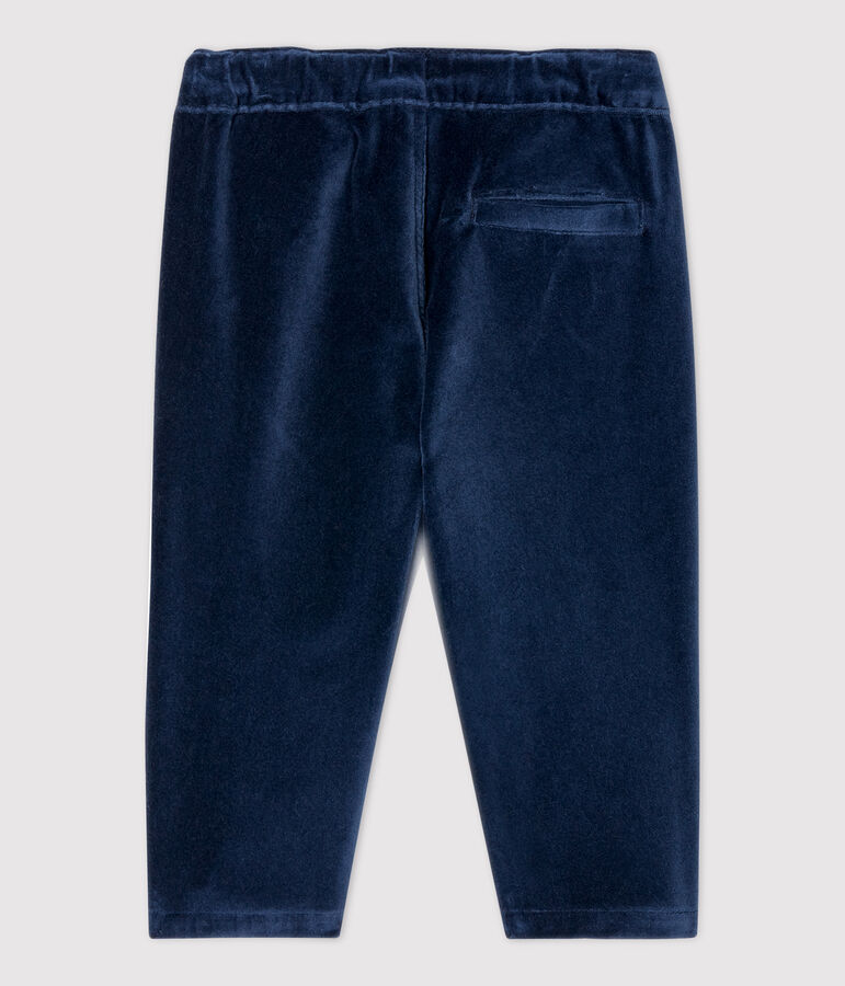 Pantalon en velours b&eacute;b&eacute; bleu SMOKING
