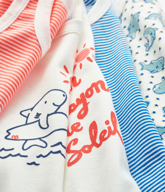 Set van 5 mouwloze rompertjes babyjongen variante 1