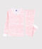 Roze snugfit pyjama met golvenprint van katoen, voor kleine meisjes wit MARSHMALLOW/roze GRETEL