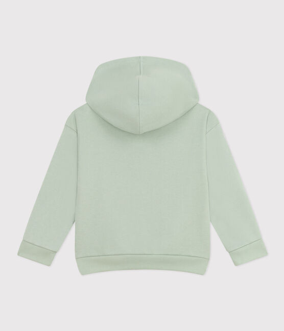 Sweatshirt met rits en kap in fleece voor jongens groen HERBIER
