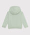 Sweatshirt met rits en kap in fleece voor jongens groen HERBIER