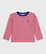 Tee-shirt enfant manches longues en coton rayé