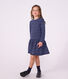 Robe enfant en coton manches longues &agrave; rayures