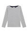 Iconische marinièretrui vrouwen beige COQUILLE/blauw SMOKING