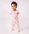 Babypyjama in tubic met bloemenprint roze JOLI/wit MULTICO