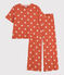 Pyjama cœur femme en coton BRANDY/ AVALANCHE