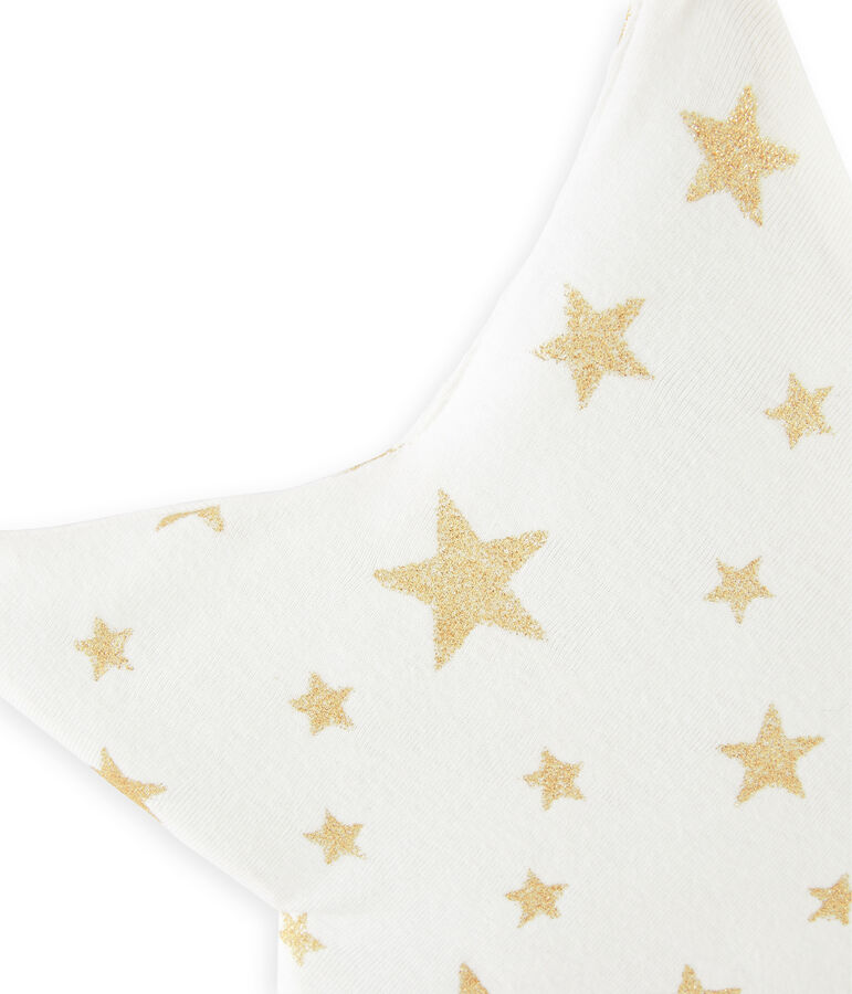 Coussin b&eacute;b&eacute; en c&ocirc;te blanc/jaune