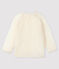 Gebreide cardigan voor meisjesbaby wit MARSHMALLOW