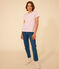 Tee-shirt Le Droit col rond en coton rayé femme AVALANCHE/ SHOCKING