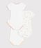 Lot de 3 bodies manches courtes en coton multicouleur