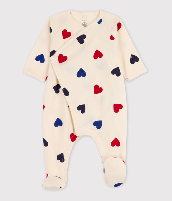 Katoenen babypyjama met bloemenprint wit AVALANCHE/ MULTICO