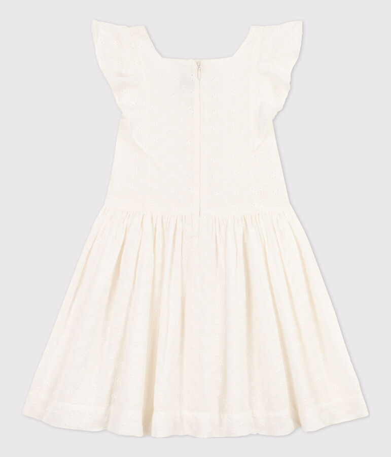Robe en broderie anglaise enfant fille blanc