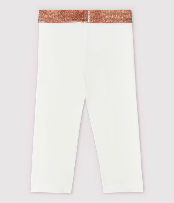 Legging court en jersey lycra enfant fille blanc MARSHMALLOW