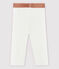 Legging court en jersey lycra enfant fille blanc MARSHMALLOW