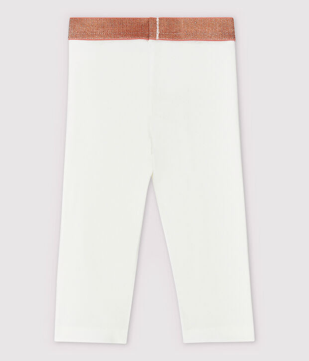 Cropped legging van lycra jersey voor meisjes wit