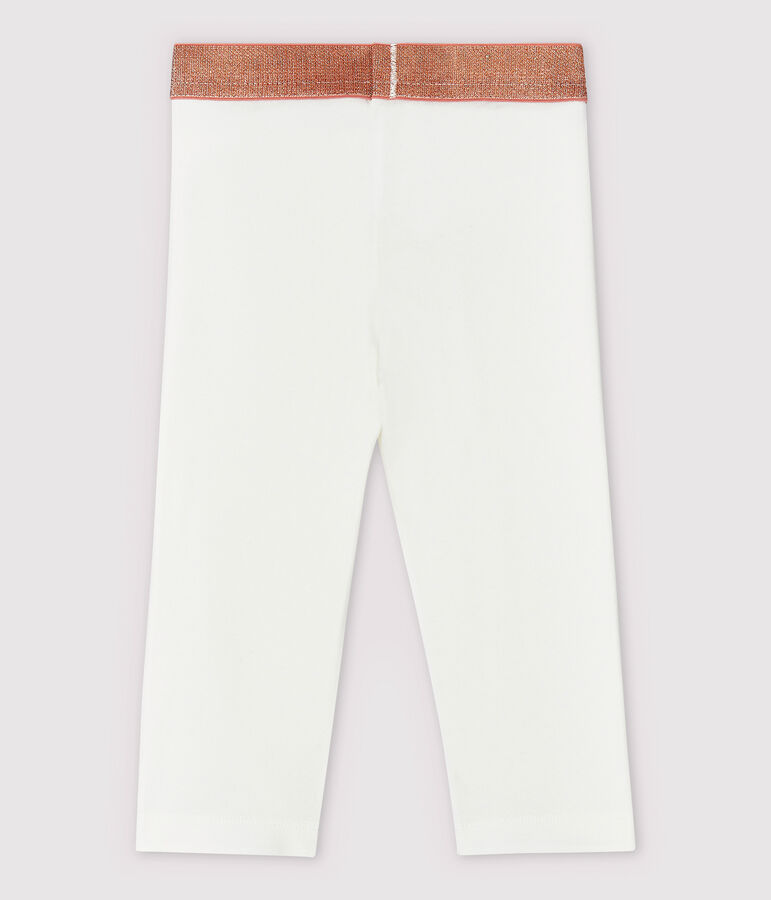 Cropped legging van lycra jersey voor meisjes wit