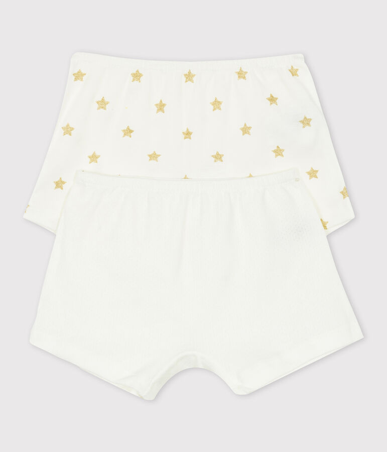 Duo de shorties petite fille multicouleur