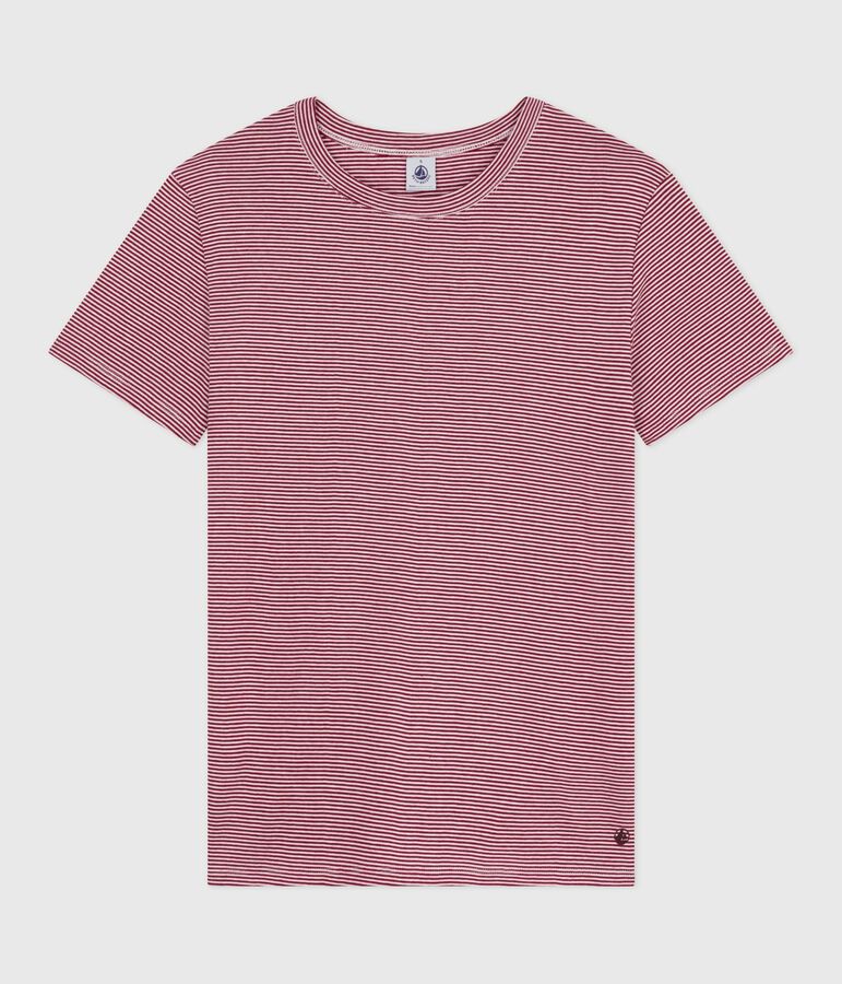Katoenen dames-T-shirt met korte mouwen - L'Iconique rood/wit