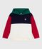 Katoenen sweatshirt met kap en colorblock voor kinderen blauw SOIR/ MULTICO