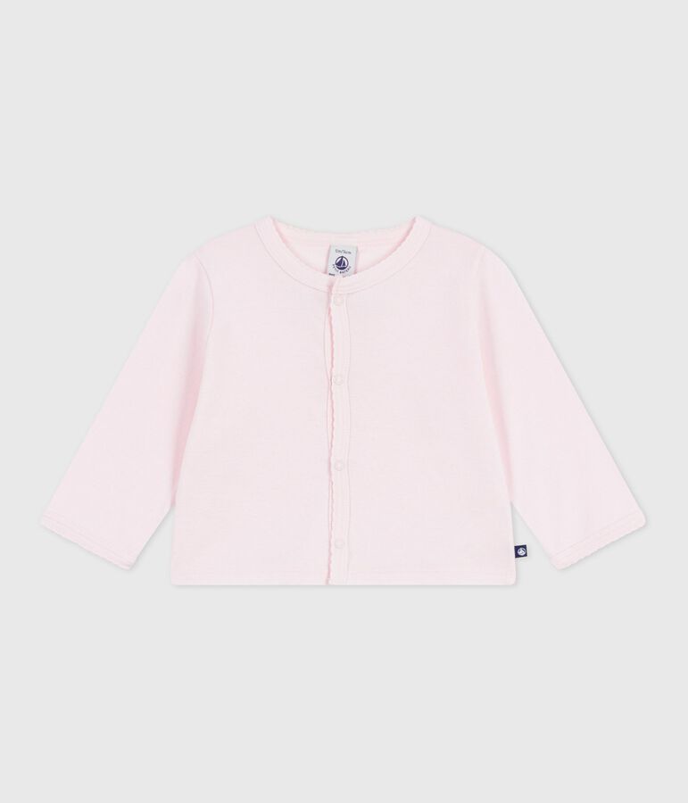 Effen katoenen babyvestje roze