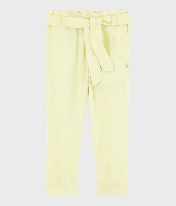 Twill broek voor meisjes geel