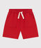 Short en coton enfant garçon rouge AURORA