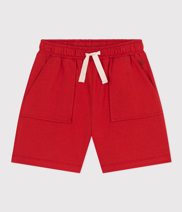 Katoenen short voor jongens rood