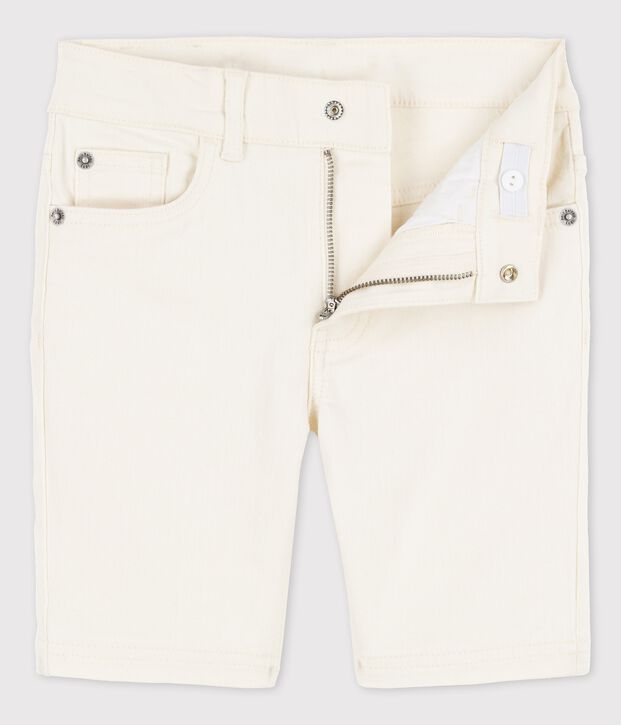 Bermuda en denim enfant gar&ccedil;on &eacute;cru