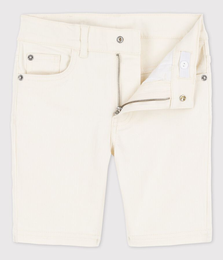 Jongensbermuda in denim ecru