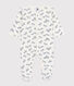 Fluwelen babypyjama met zebraprint