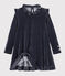 Meisjesjurk met lange mouwen kinderen blauw SMOKING
