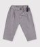 Pantalon b&eacute;b&eacute; en flanelle unie gris