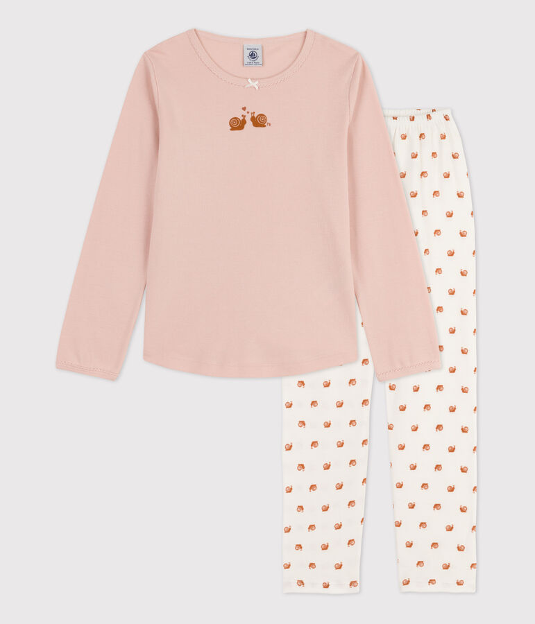 Pyjama petite fille en coton rose/multicouleur