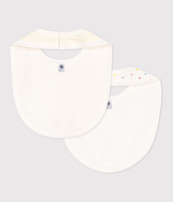 Lots de deux bavoirs bébé en coton imprimé variante 2