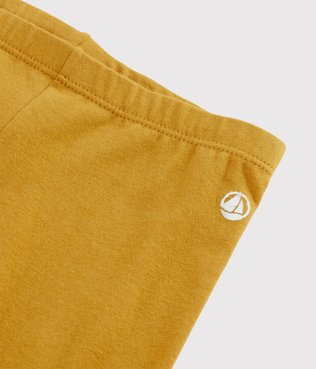 Meisjesjegging in jersey kinderen geel