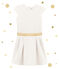 Meisjesjurk in molton wit MARSHMALLOW/geel DORE
