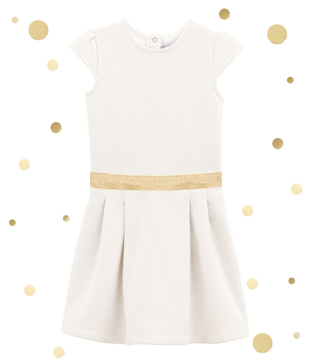 Robe en molleton blanc/jaune